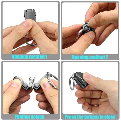 Portable Folding Mini Nail Clippers,All Metal Compact Small Nail Trimmers with Backpack Patterns,Stainless Steel Nail Clippers Keychain Accessories for Travel,Keychain Nail Clipper