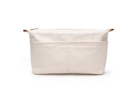 YONBEN Insert Storage Bag Purse Organizer and Cosmetic Travel Bags for Women Makeup Bag with Compartments Three Sizes Cotton Canvas built-in compartments functiona and fashionable