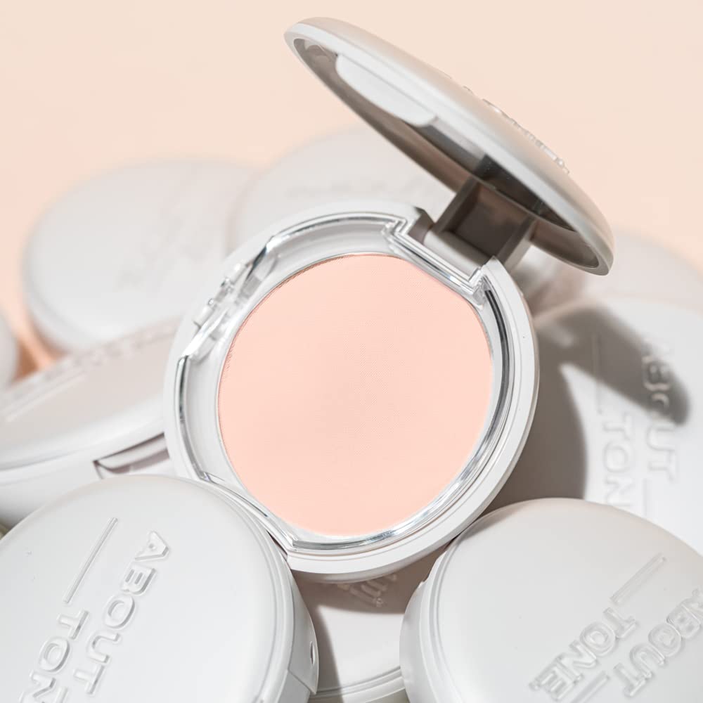 [ABOUT TONE] Blur Powder Pact (03 NATURAL) + Sebum Cut Powder Pact BUNDLE SET/Pressed Powder Pact with Mirror and Puff, Face Makeup Setting Powder, Finishing Powder with Sebum Control, Vegan