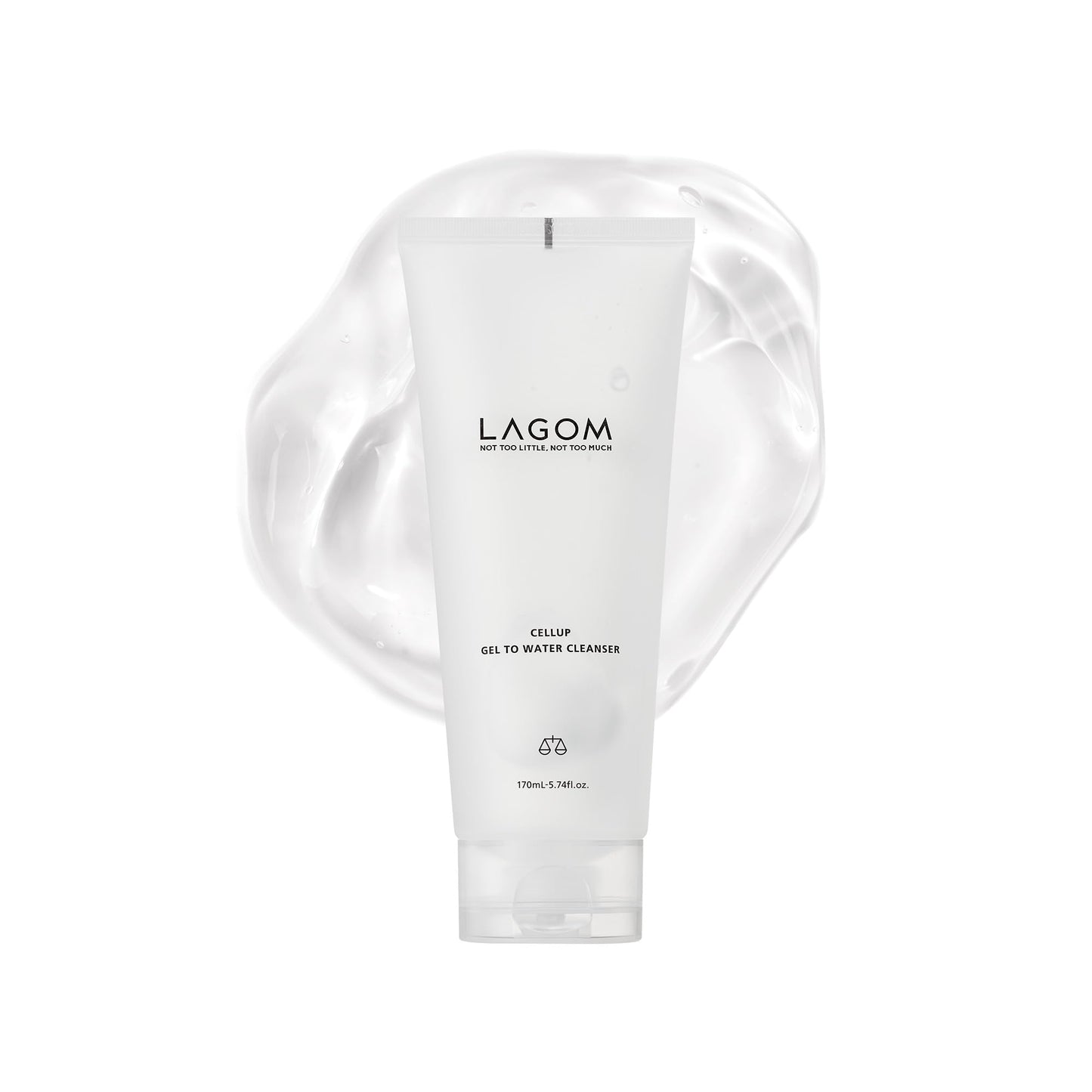LAGOM Cellup Gel To Water Cleanser, Gentle Morning Face Wash with Hydrating Aqualicia, Non-Foaming Jelly Texture for Daily Use, low-irritation,K-Skincare 5.74 Fl Oz
