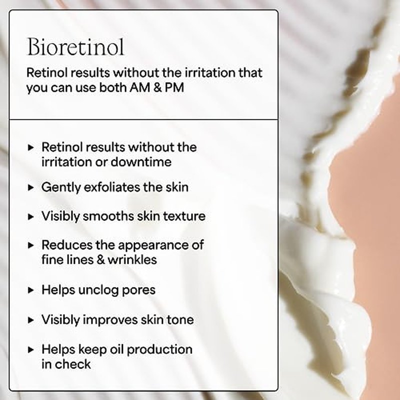 WILDLING Moonbounce 2% Bioretinol Plumping Moisturizer I Rock Samphire, Irish Sea Moss, Marshmallow Root, Moonstone I Hydrates, Boosts Elasticity, Firms I 99.5% Natural, Vegan, Cruelty Free (1.7fl oz)