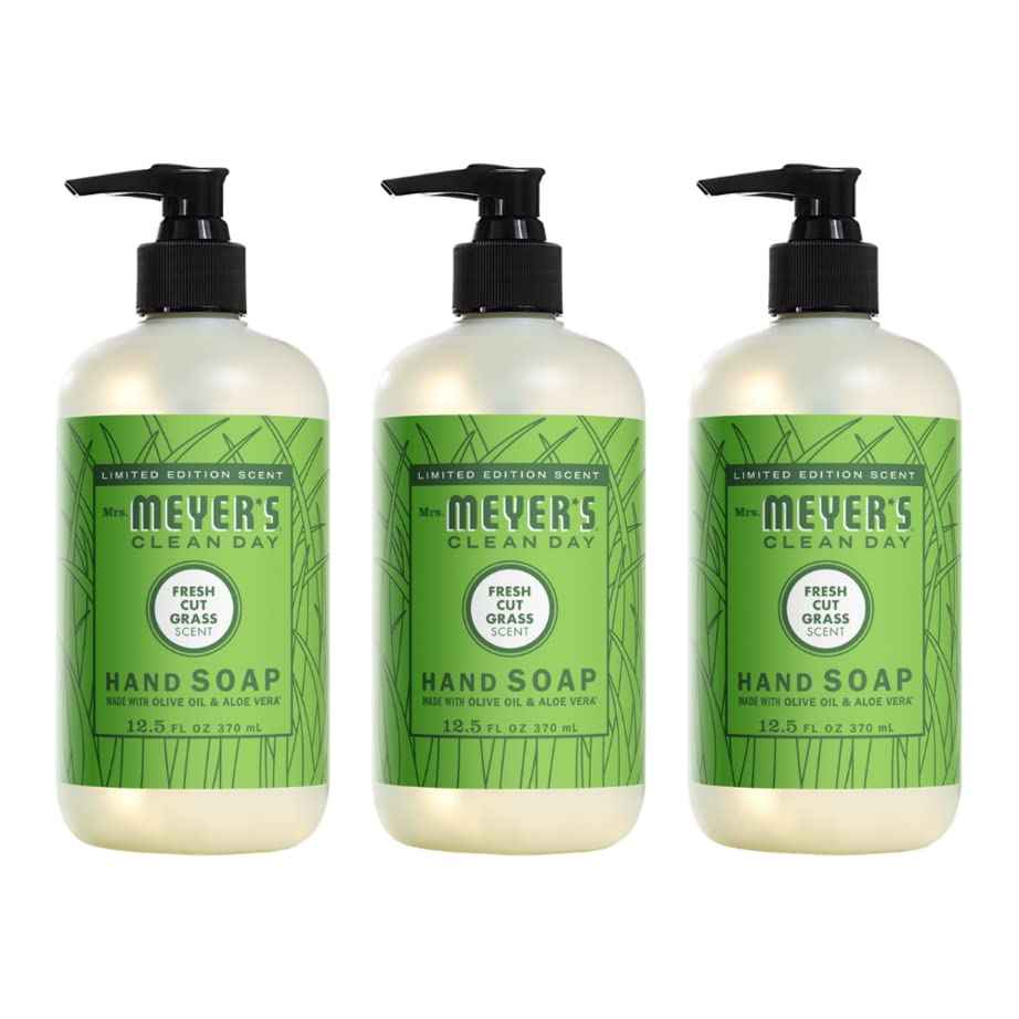Mrs. MEYER'S Fresh Cut Grass Liquid Hand Soap 12.5 Fl Oz (Pack of 3)