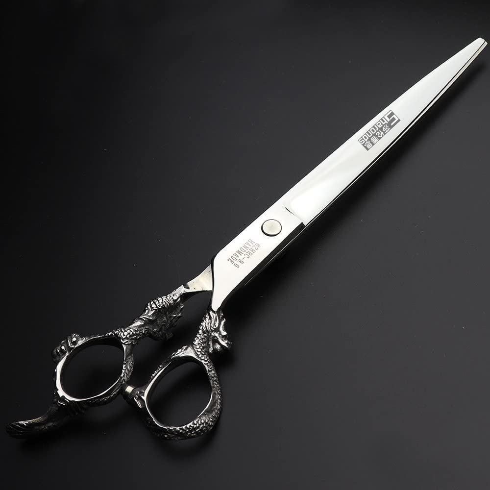 Hair scissors Professional hair scissors Japanese hair scissors 440C stainless steel/rose razor [scissors bag is a gift (9 inch flat)