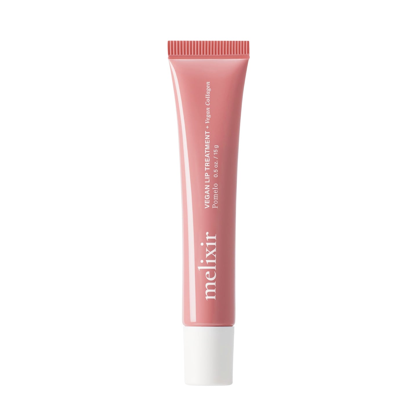 Melixir Vegan Lip Treatment, Sheer Tinted Lip Balm for Instant Hydration & Shine, Moisturizing Lip Gloss, Infused with Vegan Collagen & Jojoba Oil, Cruelty-Free, Korean Skincare-3 Pomelo(0.5oz/15g)