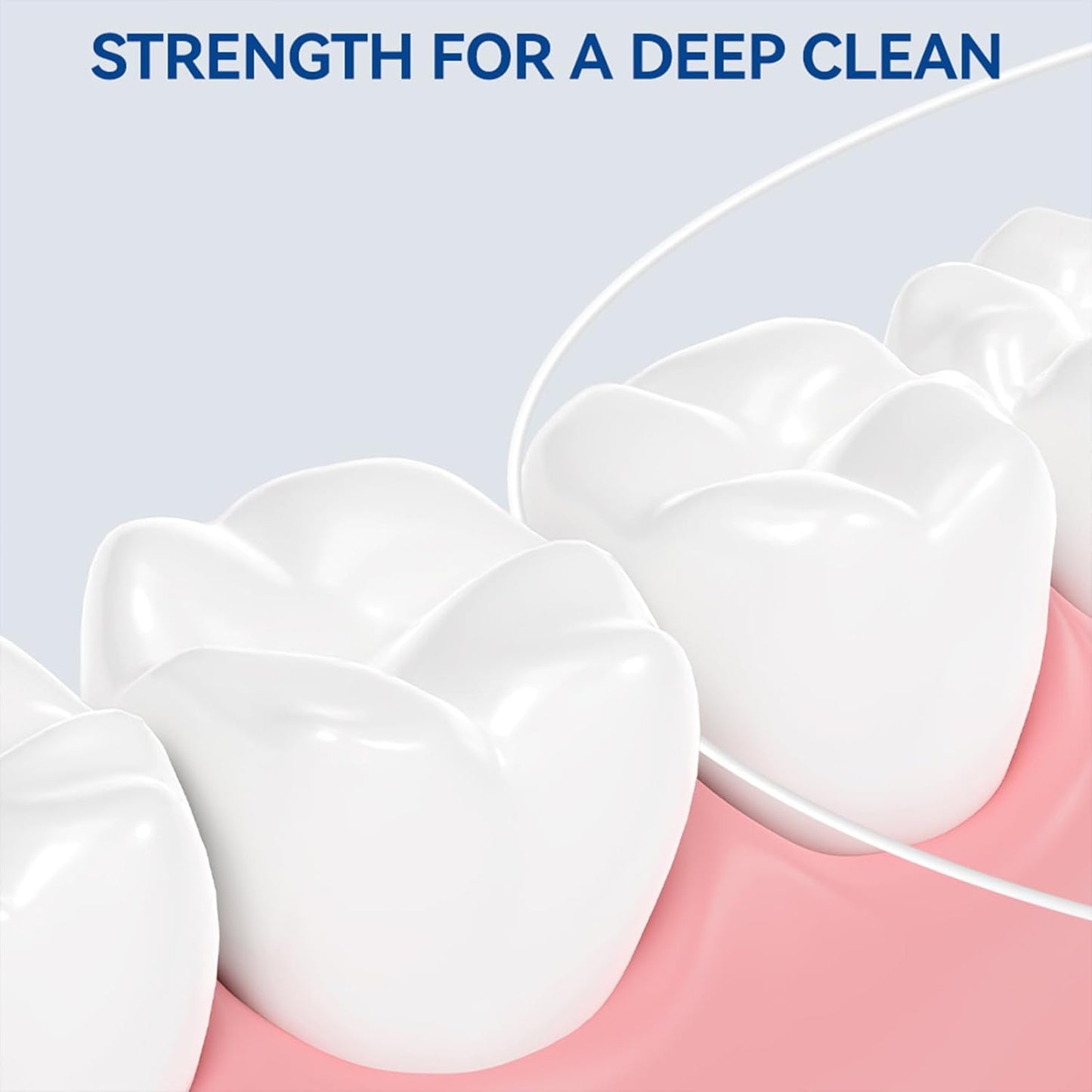 Waxed Dental Floss - Shred Resistant Plaque Remover for Deep Cleaning Teeth | 55 Yd, Easy to Use