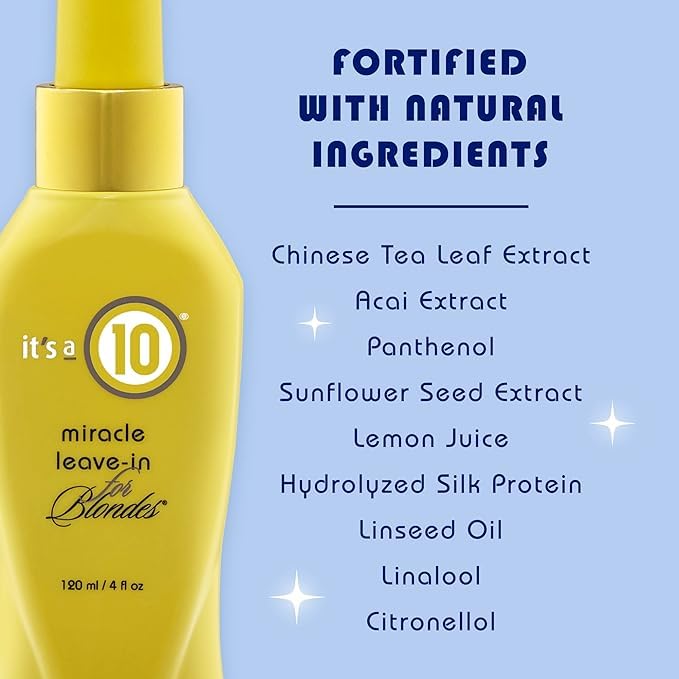 It's A 10 Miracle Leave-In Treatment for Blondes - 10 Oz | Nourishing Hair Care