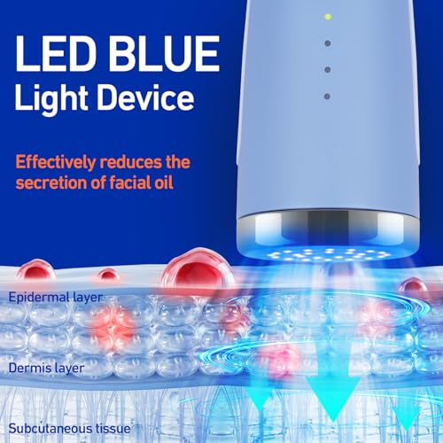 Blue Light Therapy Device for Acne Spot Treatment - LED Acne Blue Light Therapy Wand for Face