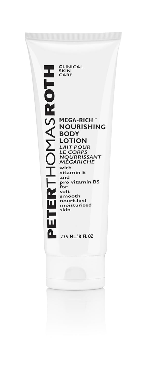 Peter Thomas Roth Mega-Rich Nourishing Body Lotion - Hydrating Formula for Dry Skin | 8 Fl Oz