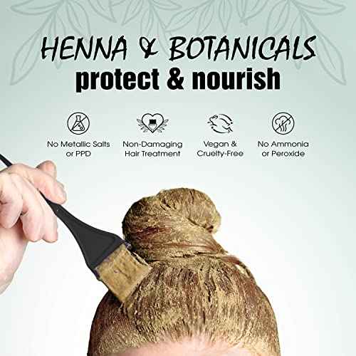 Light Mountain Henna Hair Color & Conditioner - Light Brown Hair Dye for Men/Women, Organic Henna Leaf Powder and Botanicals, Chemical-Free Semi-Permanent Hair Color, 4 Oz