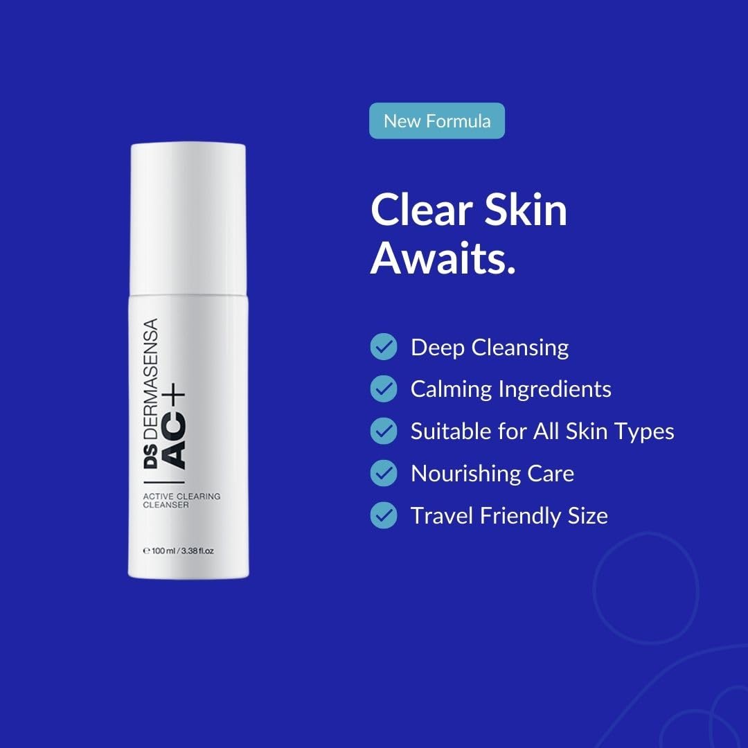 AC+ Oil-Free Cleanser - Alpha & Beta Hydroxy Acids for Clear Skin | 100ml