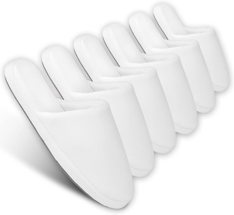 Luxury Spa Slippers - Cotton Memory Foam Non-Slip Closed Toe | Washable for Hotel, Travel, Bride, Men & Women