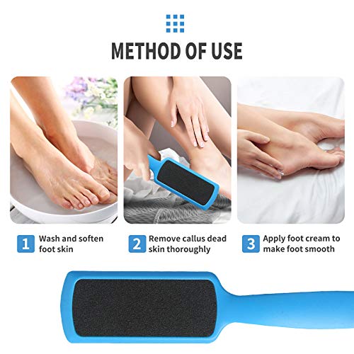 Fu Store Pedicure Foot Files Callus Remover with Double Sided Feet Rasp for Dead Skin Professional Scrubber for Feet (3 Pack)