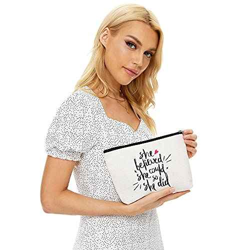 Graduation Gifts, Side by Side or Miles Apart Friends Gifts - Friend Long Distance Friendship Gifts for Women Toiletry bag - Birthday, Christmas Wine Gifts for BFF, Bestie, Girlfriends - Makeup Bag