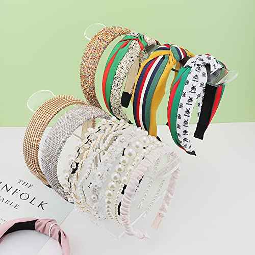 Bigfety Acrylic Headband Holder, Hair Accessories Organizer Clear Stand for Girls (2-Tier & 2-Panel)