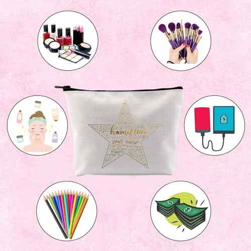 TSOTMO Musical Theatre Makeup Bag Musical Inspired Zipper Pouch Bag (Musical WE ARE)