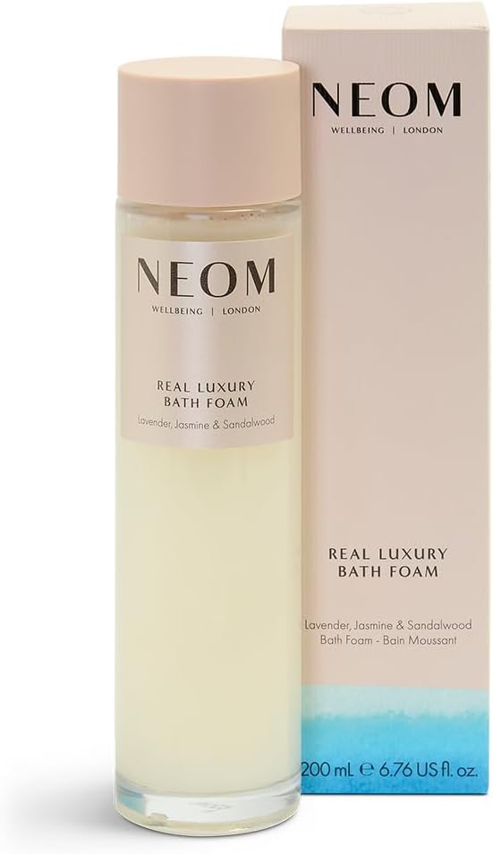 NEOM Luxury Bath Foam - Lavender, Jasmine & Rosewood | 6.76 fl oz | Natural Essential Oils for Relaxation