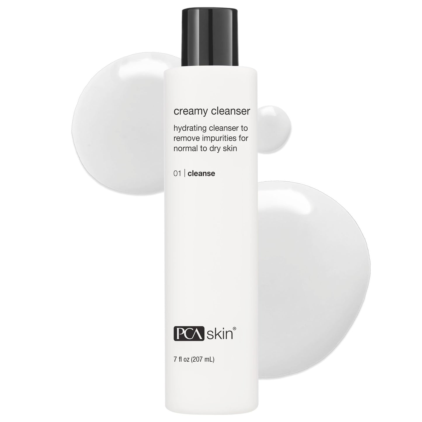 PCA SKIN Creamy Moisturizing Face Cleanser, Gentle Daily Face Wash for Dry and Sensitive Skin, Leaves Skin Feeling Soft and Smooth, Helps Remove Makeup, Dirt, and Impurities from Skin, 7.0 oz Bottle