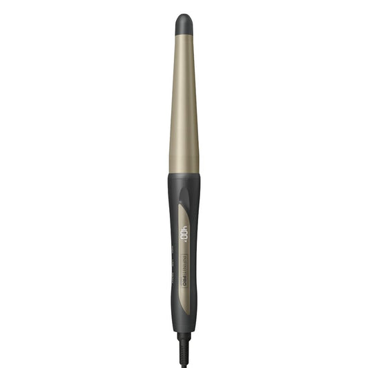 INFINITIPRO BY CONAIR Tourmaline Ceramic 1¼-Inch to ¾-Inch Tapered Curling Wand, Tapered Curling Wand Produces Beachy Waves, Dark Gray
