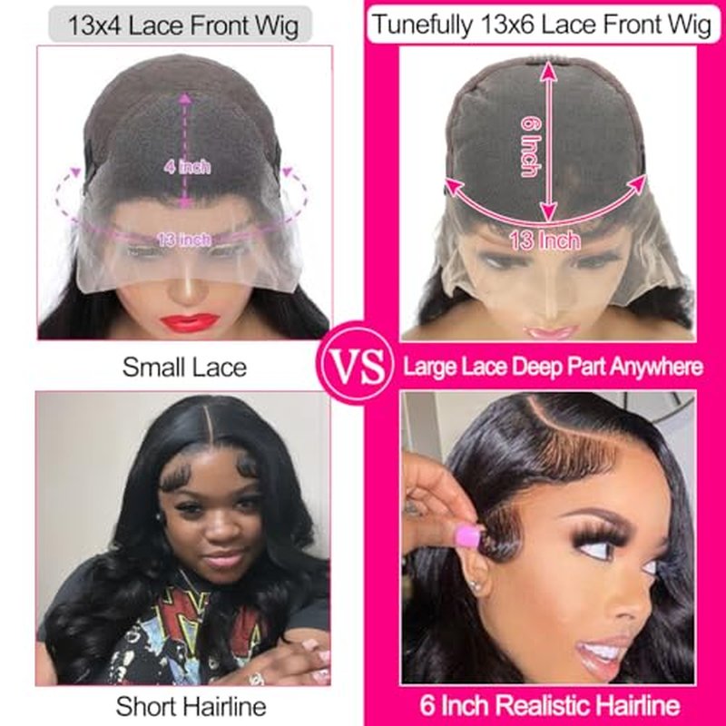 Worldnewhair 13X6 Lace Front Wigs Body Wave Human Hair 26 Inch - 200% Density Glueless Wigs Human Hair 13x6 Lace Frontal Wigs For Black Women