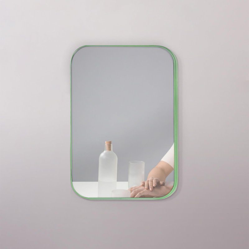 Yatnks 10Pcs Table Desk Vanity Makeup Mirror, 8-Inch Simple Portable Travel Mirror with Stand, Standing and Wall Hanging Dual-use Green