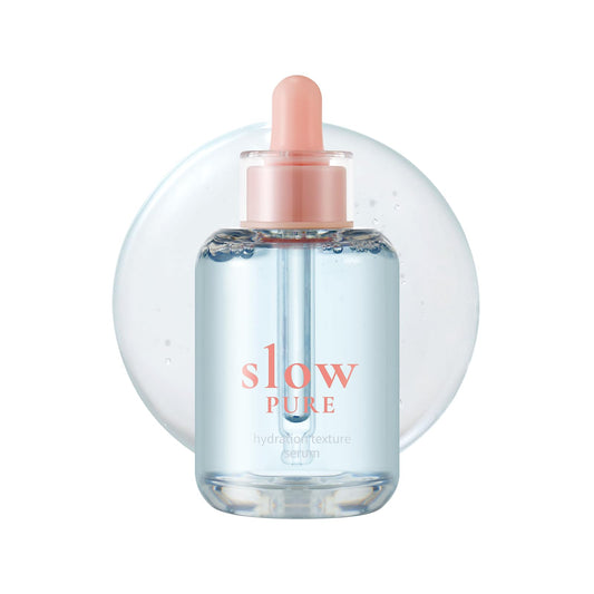 slowPURE Hydration Texture Serum - 80% Birch Sap, 7-Layer Hyaluronic Acid & Ectoin, Slow-aging Korean Skin Care Watery Serum for Deep Hydration and Smooth Texture, 1.69 fl.oz
