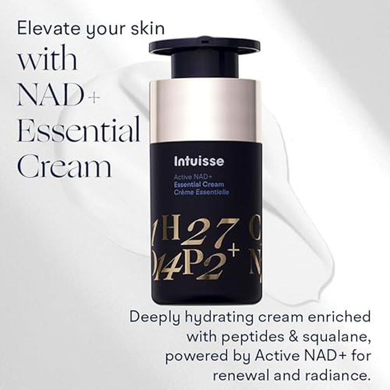 NAD+ Essential Cream ? Rejuvenating Cream with Natural Peptides & Squalane - 5% Pharma-Grade NAD+ Advanced Liposomal Formula ? Skin Tightening, Plumping, Intensely Hydrating - 15ml