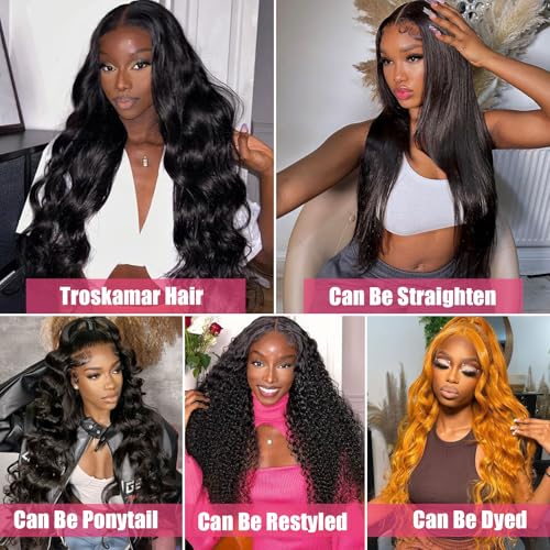 Human Hair Bundles 26 Inch Body Wave Bundles Human Hair 100% Unprocessed 12A Brazilian Raw Virgin Hair One Single Bundle Real Human Hair Extensions Natural Color