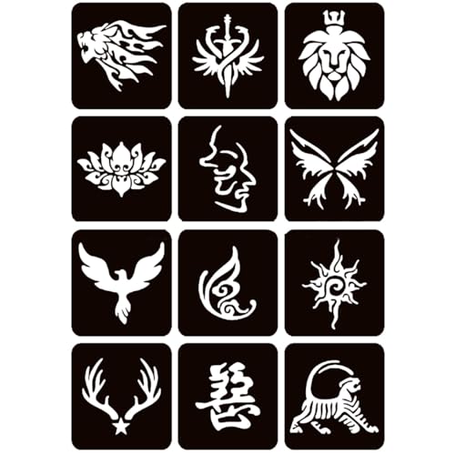 Moricher Henna tattoo kit Temporary Tattoo Kits 5 cones 96 Stencils Gifts for DIY Art Party