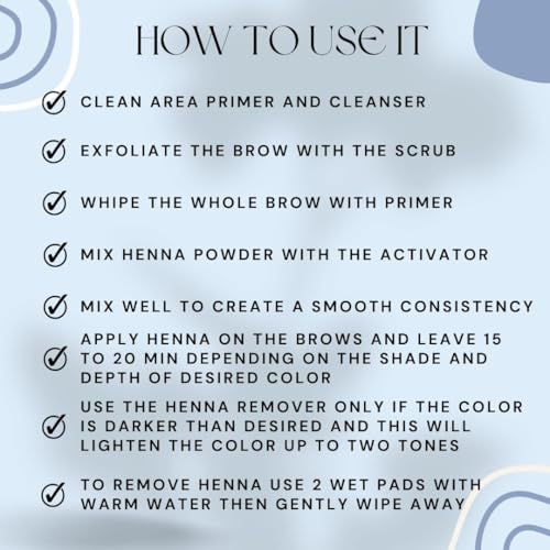 All in Beauty Henna Starter Eyebrow Coloring Kit, Eyebrows Henna Bundle for Brow Coloring, Vegan, Made from Natural and Harmless Ingredients, Tint your Brows, Long Lasting and Waterproof