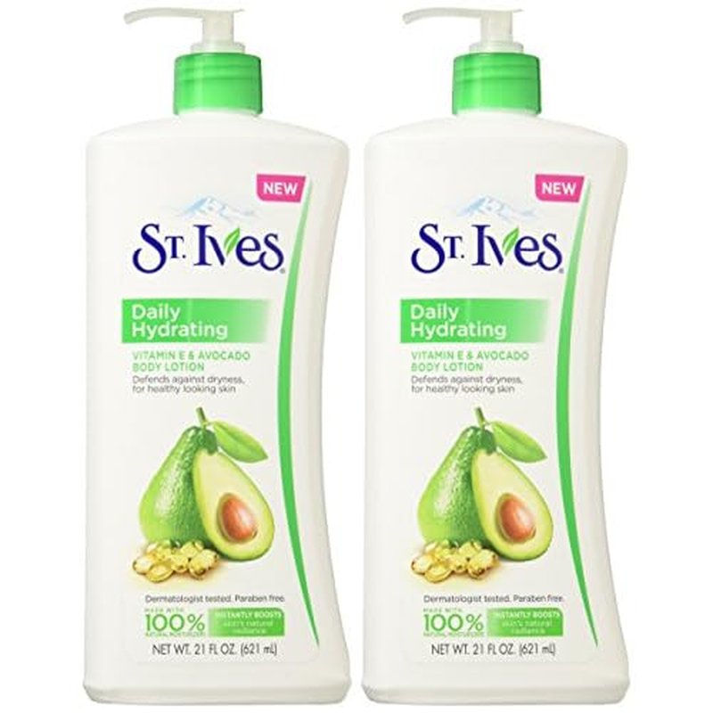 St. Ives Daily Hydrating Body Lotion Vitamin E 21 oz (Pack of 2)