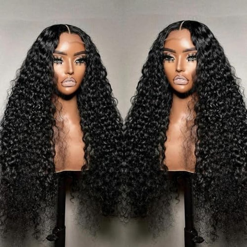 Miss Flower Real Pre Bleached Upgraded Tiny Knots 250 Density 22Inch Water Wave Lace Front Wigs Human Hair Full Large Lace Space 13x4 Ultra-thin Invisible HD Frontal Wigs Human Hair For Black Women
