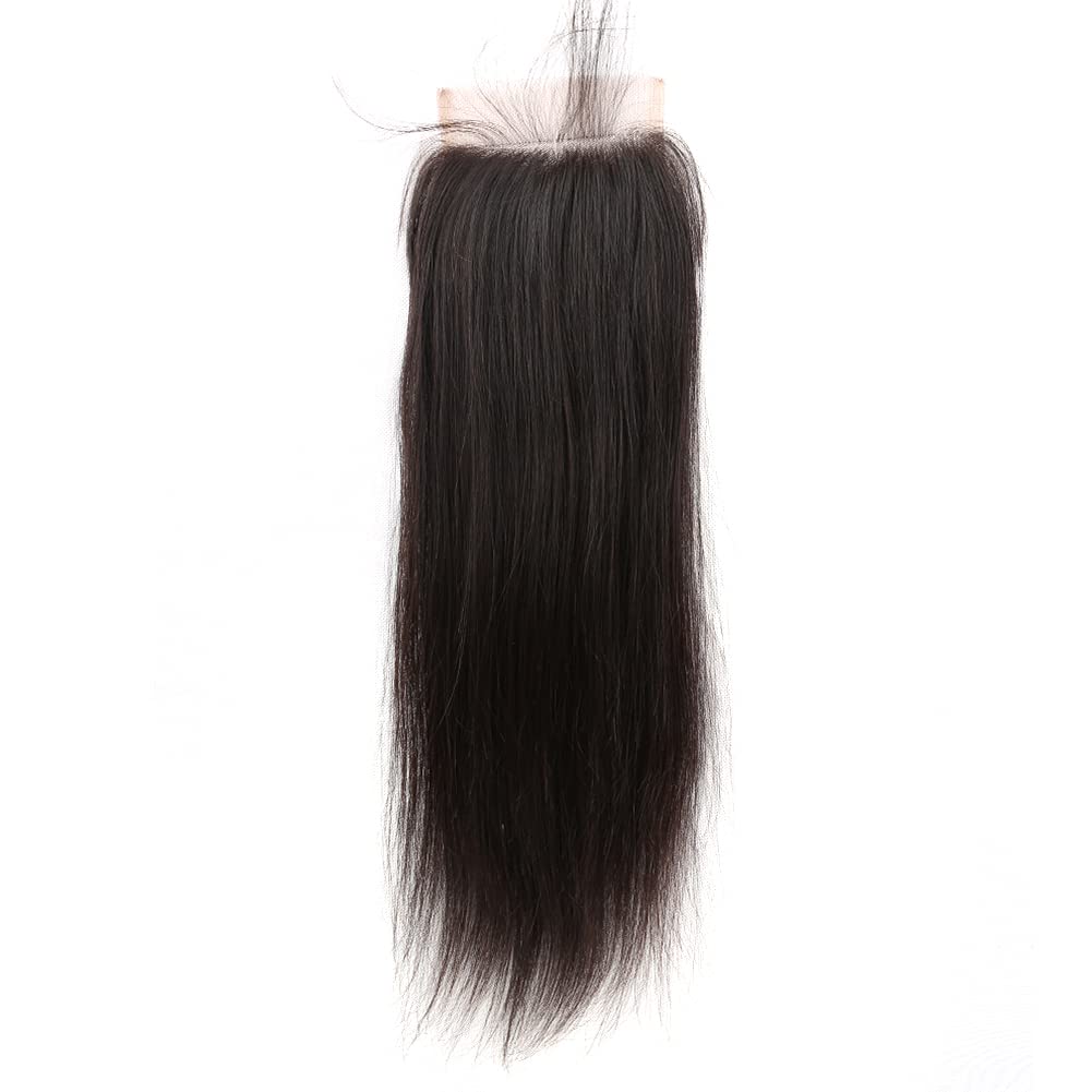 Bella Hair Cuticle Aligned Straight Human Hair Top Closure 4x4 Remy Virgin Hair Free Part Lace Closure with Baby Hair (18inch)