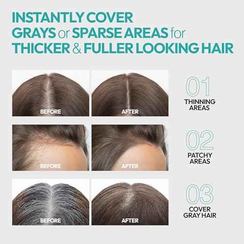 Red by Kiss Quick Cover Hair Concealer, Temporary Root Touch-Up, Broad Mass Gray Coverage, Lightweight & Waterproof, Biotin Infused (Black)