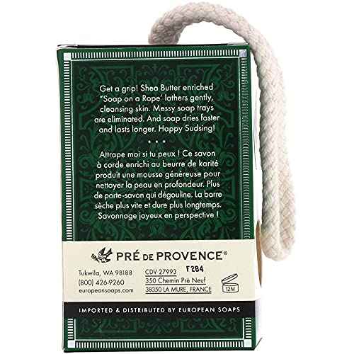 Pre de Provence Bergamot & Thyme Men's Fragrance Collection, Soap On A Rope, 200 G