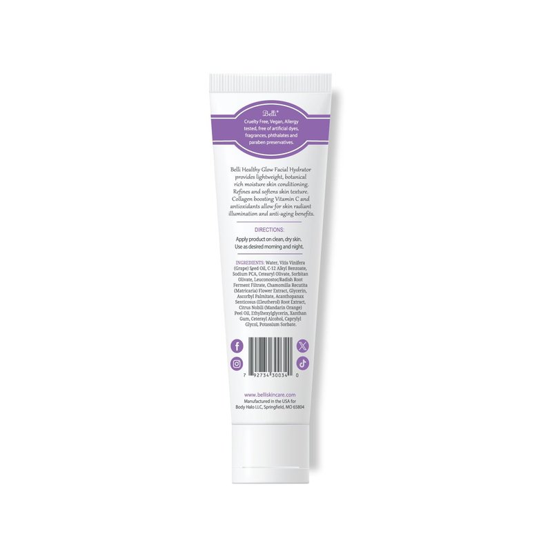 Belli Skincare Healthy Glow Facial Hydrator | Vitamin C Moisturizer for Oily, Dry & Sensitive Skin - Pregnancy Safe, 1.5 Fl Oz
