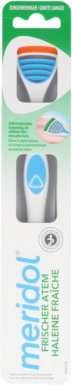 Meridol Tongue Cleaner for Fresh Breath - Effective Oral Hygiene Tool
