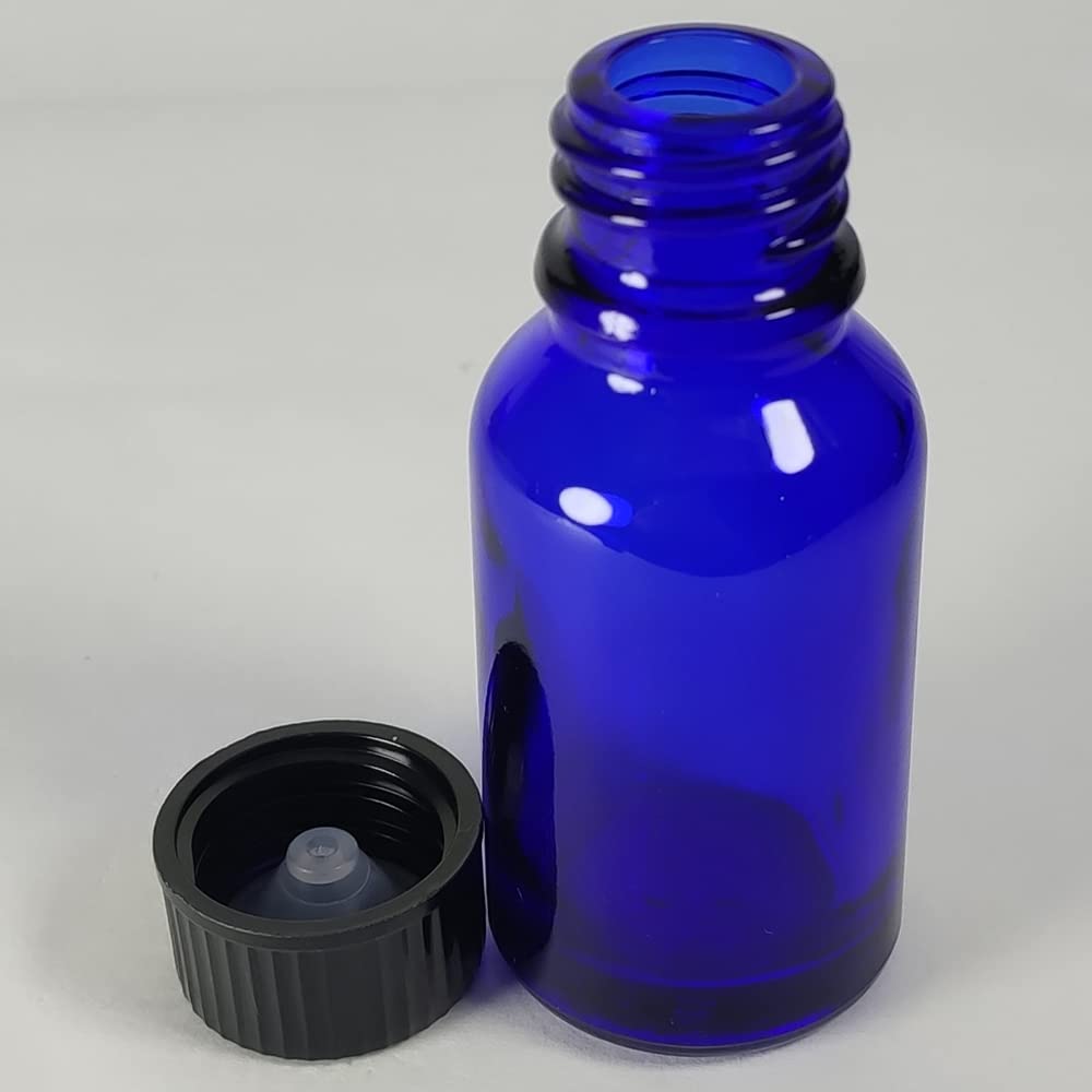 PIPIBA 48Pack 1/2oz(15ml) Boston Glass Bottle. Essential Oil Bottle With Lid. For Perfume, Aromatherapy, Lab Refillable Sample Vials (Green)