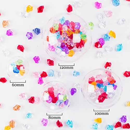 Super Z Outlet Clear Plastic Acrylic Bath Bomb Mold Shells Molding Balls Kit (80mm, 12 Pack)