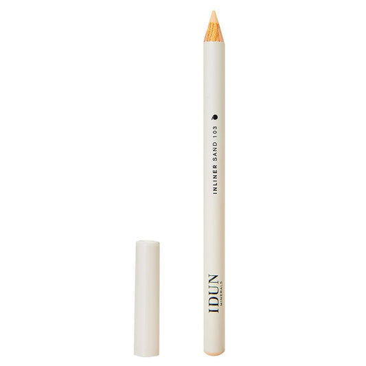 IDUN Minerals Creamy Eyeliner - Precision Pen for Flawless Eye Looks - Skin Nourishing Mineral Formula - Fine Tipped Point and Angled Smudging Tool for Sharp or Smoky Designs - 103 Sand - 0.012 oz