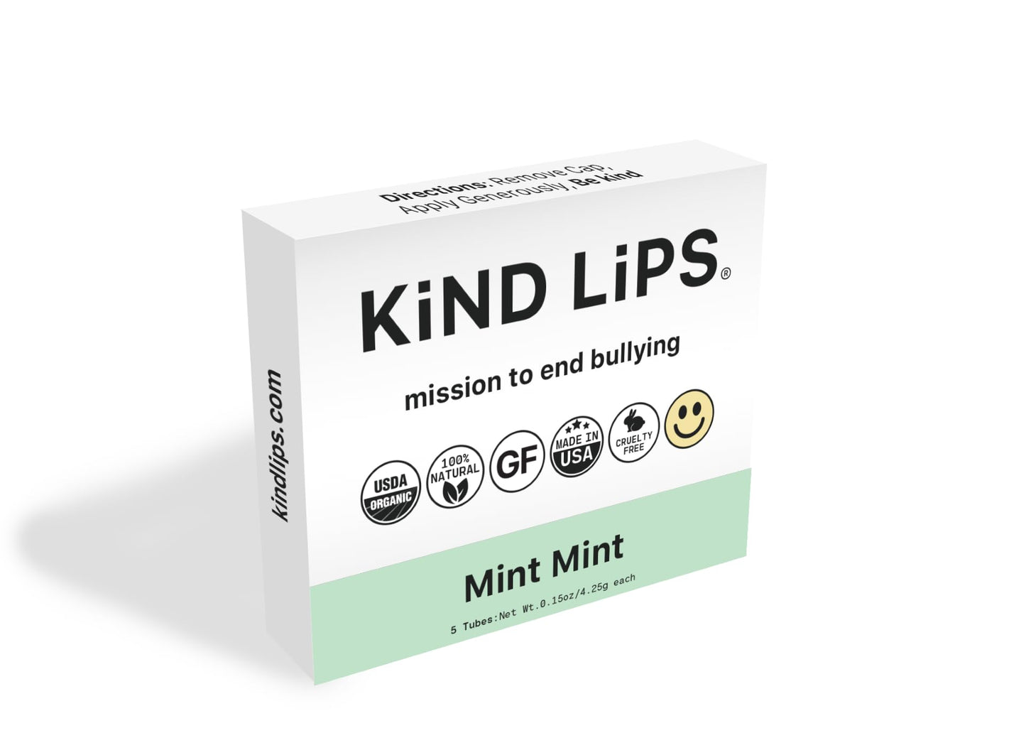 Kind Lips Organic Lip Balm Mint Mint Extra Minty 5-Pack, Natural Moisturizing Lip Care for Dry Lips, Gluten-Free, Cruelty-Free, Grain Free, Beeswax Lip Balm – Small Business, Made in USA