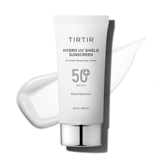 TIRTIR Hydro UV Shield Sunscreen | SPF 50+ Broad Spectrum UVA UVB Korean No White Cast Face Sunblock, 1.69 Fl Oz