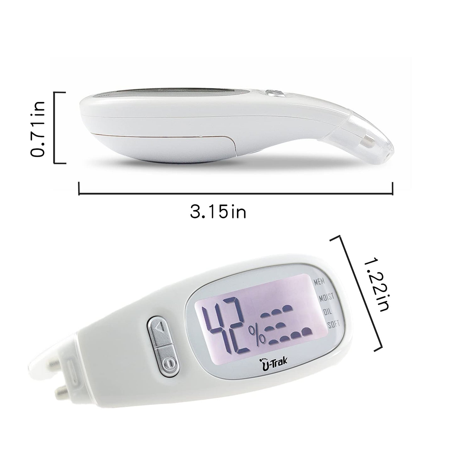 SHQYMBLT Portable digital facial moisture tester skin analyzer facial hydration corneometer skin hydration meter water oil tester for face skin care with backlight LCD display gifts for girls women