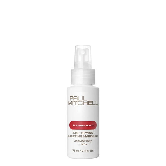 Paul Mitchell Fast Drying Sculpting Hairspray, Flexible Hold, Buildable Body + Shine, For All Hair Types, 2.5 oz