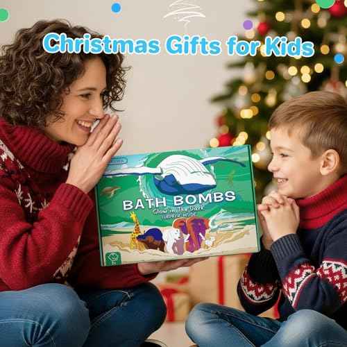 Bath Bombs for Kids with Toys Inside - 24 Pack Kids Bath Bombs with Glow in The Dark Surprise Toys Inside, Natural Organic Bubble Bath Fizzy, Christmas Gifts for Kid Girls Boys, Stocking Stuffers