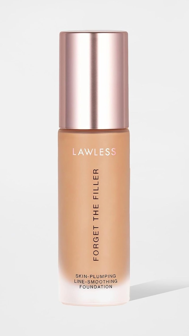 LAWLESS Women's Skin-Plumping Foundation - Line-Smoothing, Medium Warm Undertones, 1.0 Ounce