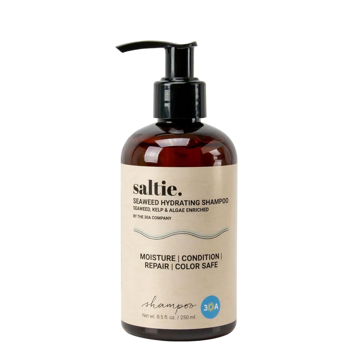 Saltie Hydrating Shampoo - Deep Moisture - Repairs and Bonds Dry Damage - Adds Shine - Reduces Frizz -No Sulfates, Parabens, Gluten, and Phthalates - No Artificial Color