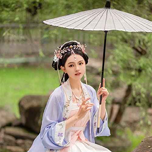 Long Tassel Headbands Hairband Simulated Pearl Leaf Tiaras and Crowns Hanfu Forehead Jewelry for Women Girls Hair Accessories (Metal Color : Style 1)