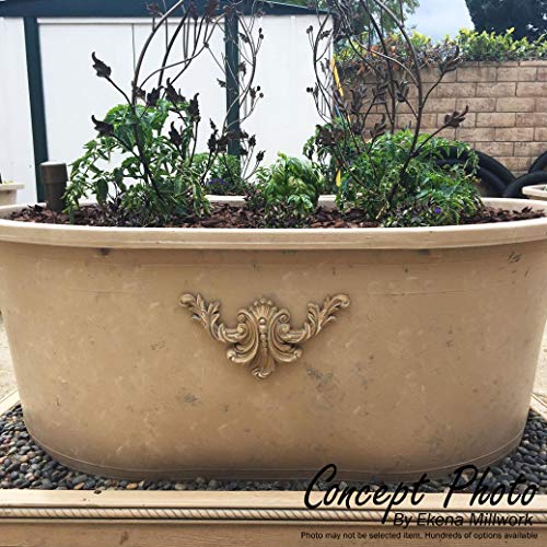 Ekena Millwork ROS04X04MO Medium Monique Round Rosette, 4 7/8"OD x 5/8"P, Primed