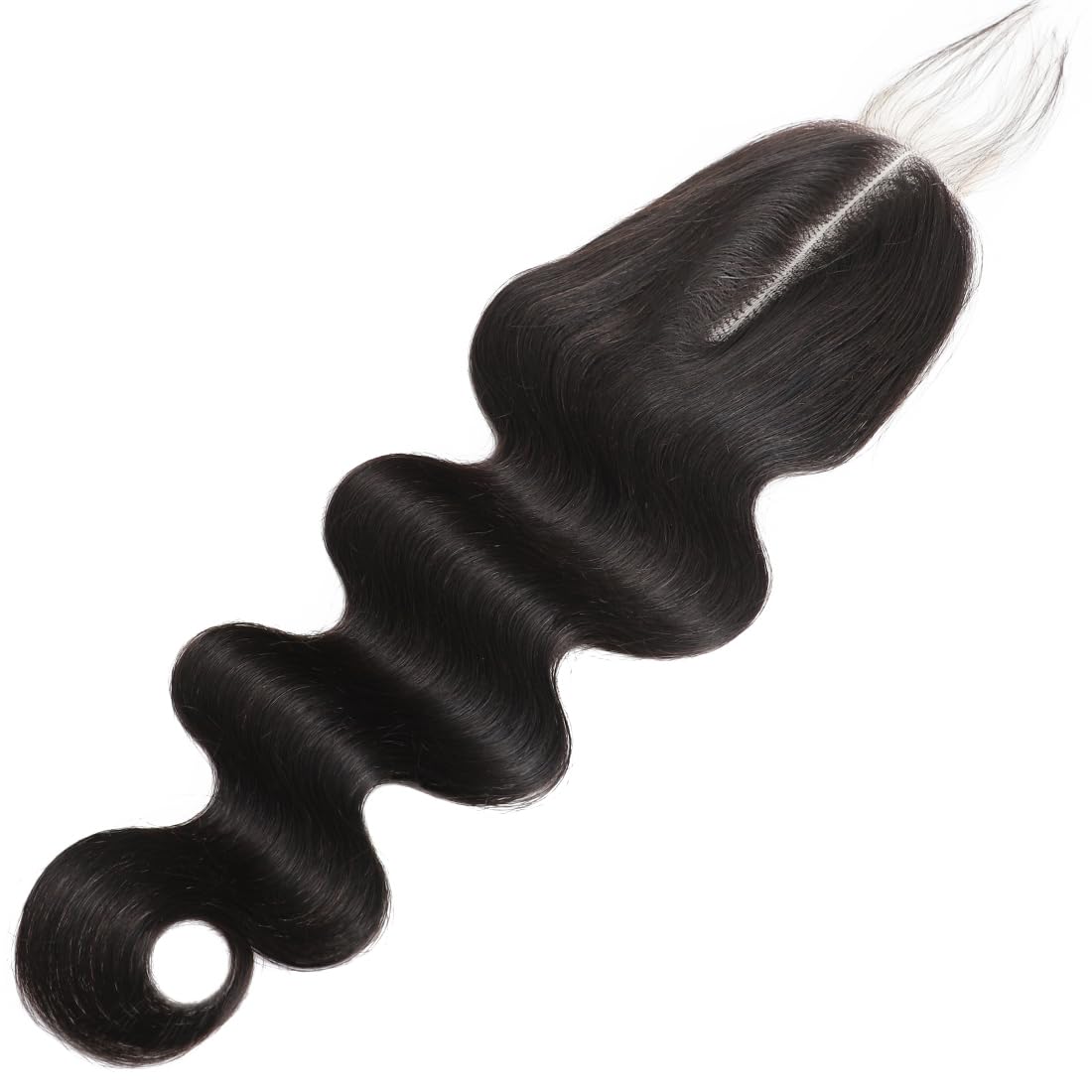 2x6 Human Hair HD Transparent Lace Closure - Body Wave, 16-Inch, Natural Black, Glueless, Pre-Plucked