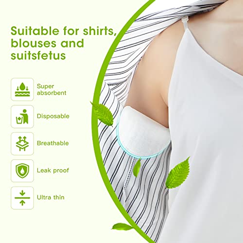 Underarm Sweat Pads - OTTOLIVES PREMIUM QUALITY Fight Hyperhidrosis [100 PCS] for Men and Women Comfortable, Non Visible, Extra Adhesive, Disposable Dress Guards/Shields, Non Sweat Armpit Protection